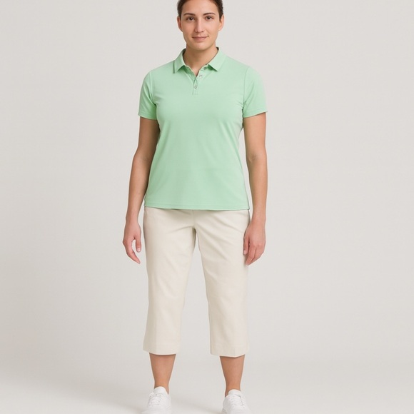 NIKE GOLF Tour Performance Dry-Fit Beige Cropped Pants Women’s Size 14 - Picture 1 of 16